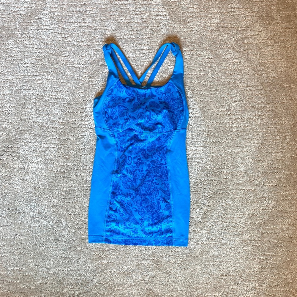 Lululemon Blue Design Tank Top